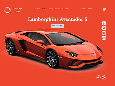 Lamborghini Aventador S Website Header Concept by Sina Rezaei on Dribbble