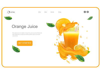 Orange Juice Landing Page branding design homepage landingpage orange juice responsive design ui uiux ux ux design website