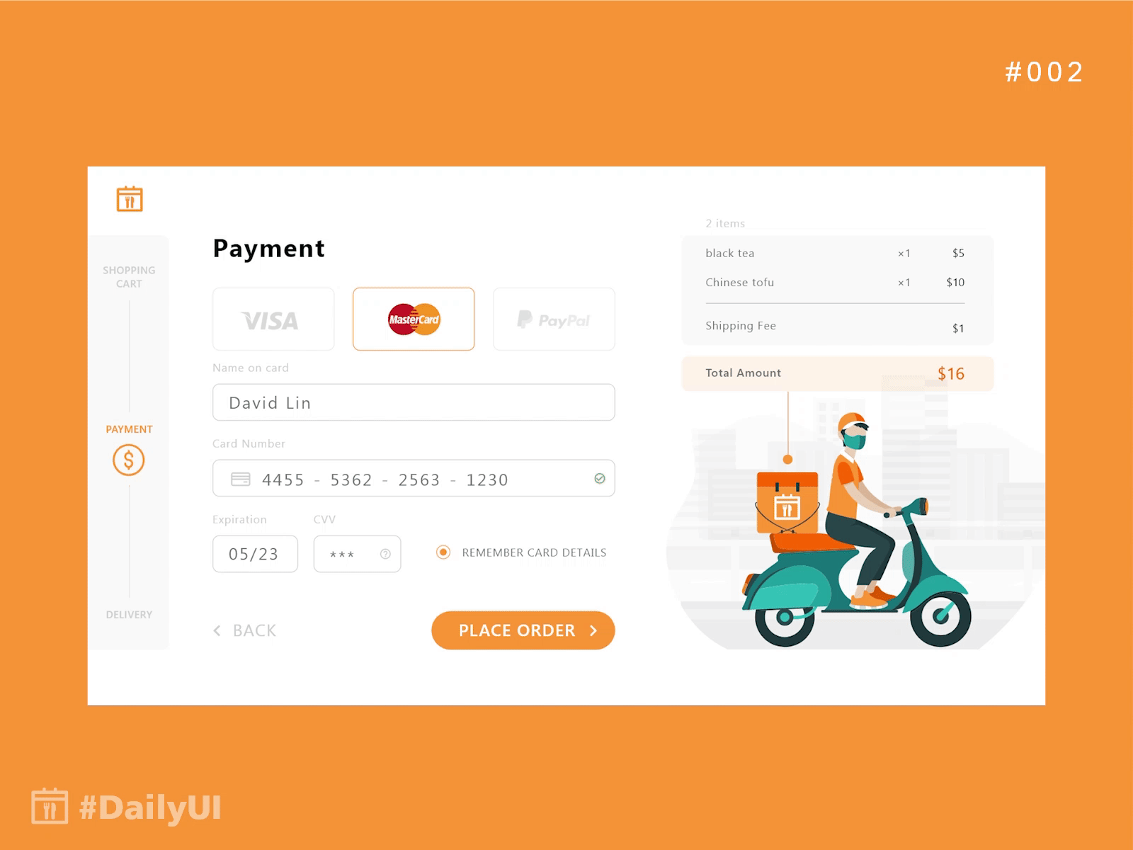 Daily UI#002 - Credit Card Checkout 002 adobexd checkout daily ui dailyui design illustration ui ux web