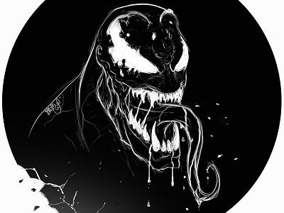 Venom logo drow logo marvel sketch venom