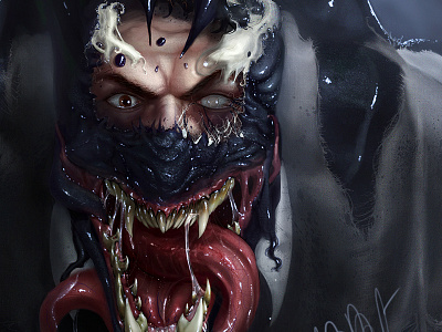 Venom marvel paint painting venom