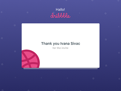 Hallo Dribbble!