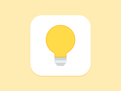 Amber Light Bulb Icon