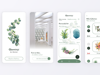 Art Exhibit App Concept app design figma illustration minimal ui