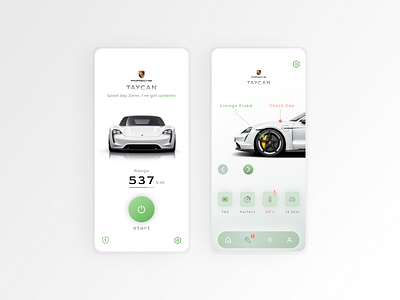 Porsche OBD2 Mobile App (Concept) app design figma illustration minimal ui