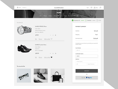 Ilargo Fashion E-commerce app branding design figma logo minimal ui ux