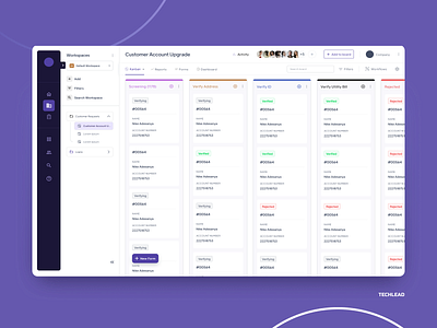 Workflow Management Software branding clean dashboard design desktop figma kanban minimal purple ui ux web design workflow