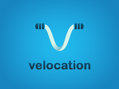 Velocation Logo bike location logo simple velo