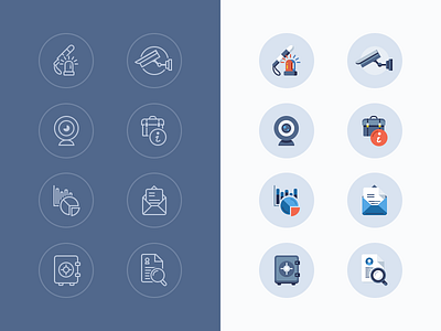 Icon Set camera diagram flat icons icon set icons letter safety search stroked icons webcam