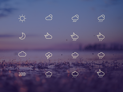 Weather Icon Set icon set icons simple weather weather icons