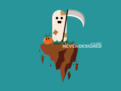 Pumpu The Pumpkin & Punla The Ghost" adobe artist autumn design fall ghost ghost graphics holloween illustrator llustration pumpkin pumpkins reaper