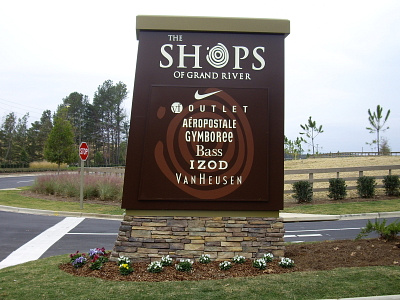 Directional Sign at an Outlet Mall branding digitalart drawing graphic design graphics illustration sign design signage