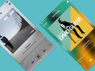Music Screens app apple blurry interface ios iphone ui ux
