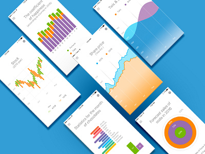 Flatro UI Kit apple chart clean flat ios iphone kit ui ux