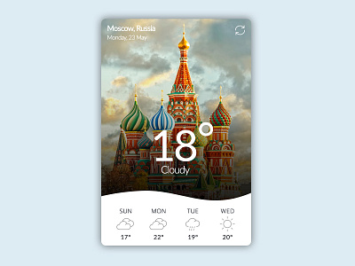 Weather UI app card dailyui ui widget