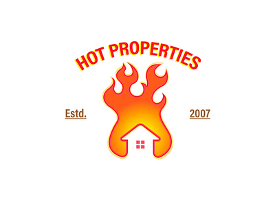 hot properties design icon illustration logo