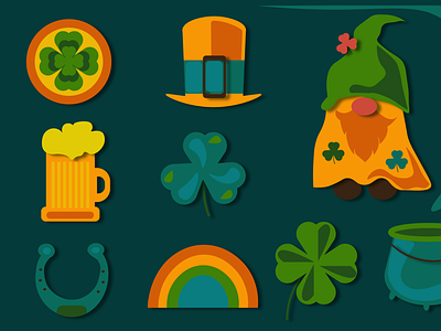 St. Patrick's Day clove design gnome graphicdesign illustrations shamrock st.patricksday