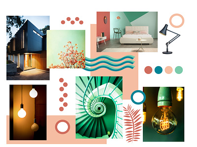 Mood Board - Mint and coral brand design branding design graphic design