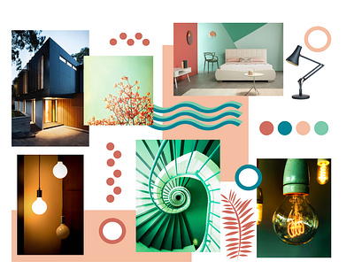 Mood Board - Mint and coral brand design branding design graphic design