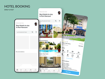 Hotel Booking (Daily UI 067) app daily ui design hotel booking hotels mobile app ui ux