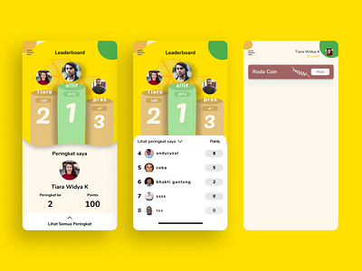 Leaderboard Quizapp leaderboard minigame ui ux