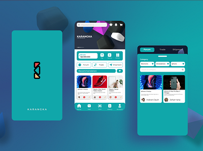 Karangka Mobile Landing Page app branding design illustration karangka minimal ui ux