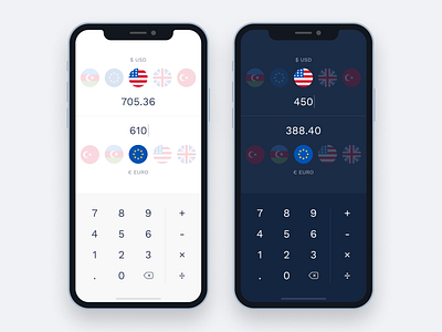 Currency exchange converter currency darkui exchange figma light ui mobile app money ui design