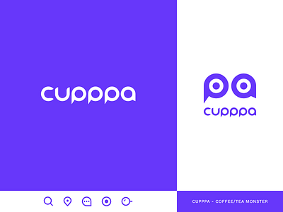 Cupppa - Coffee/Tea monster branding clean coffee cuppa icon illustration logo logomark minimal tea