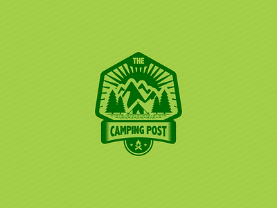 Camping Badge adventure badge camp camping emblem mount nature outdoor survival