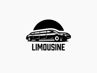 Limousine automotive car dark limousine luxury vector