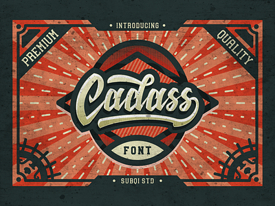 Cadass Font Duo - First Font Debut badge branding emblem font handmade label lettering logo logotype retro sport vintage
