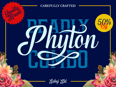 Deadly Phyton Combo - Font badge calligraphy design display emblem fashion label logotype modern script vintage