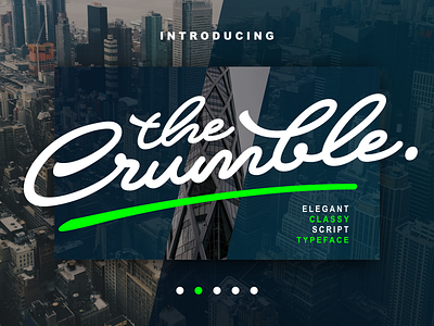 Crumble design fashion font logo logotype opentype signature typeface