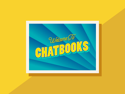 Greetings from Chatbooks art branding color design flat illustration illustrator postcard postcard design typography vector