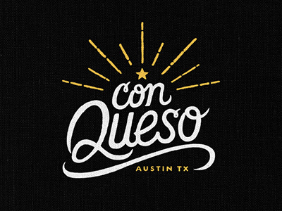 conQueso logo branding cheese handlettering identity typography