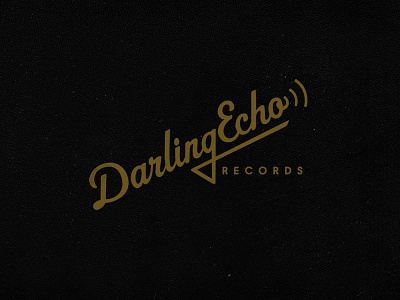 Darling Echo Records lettering logo music