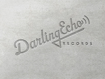 Letterpressed Darling Echo mockup typography