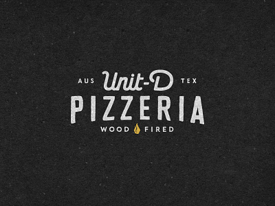 Unit D Pizzeria design lettering logo