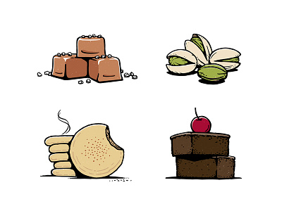 Flavors design ice cream illustration