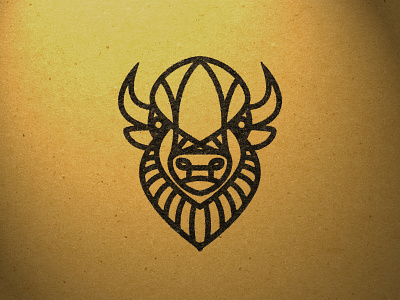 Bison bison design illustration lines