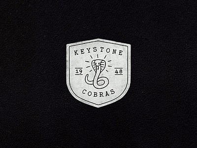 Keystone School patch design illustration logo snakes