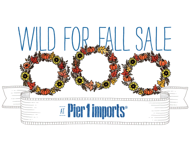 Pier 1 Imports - Wreaths design illustration