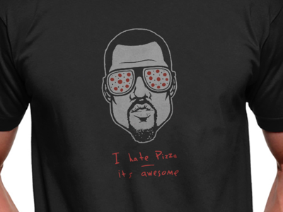 Kanye Roscoe pizza design illustration