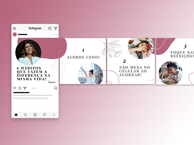 Carousel Post for brazilian client carousel design instagram instagram post instagram template minimal