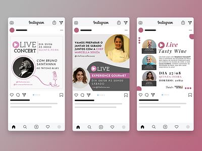 Instagram Posts for brazilian client design instagram instagram live instagram post instagram template