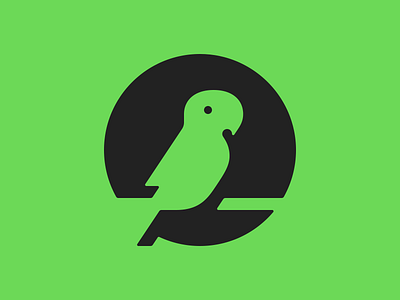 Parakeet bird brand logo parakeet wordmark