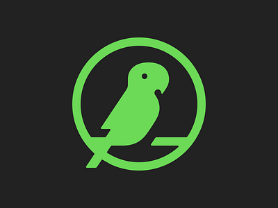 Parakeet bird brand logo parakeet