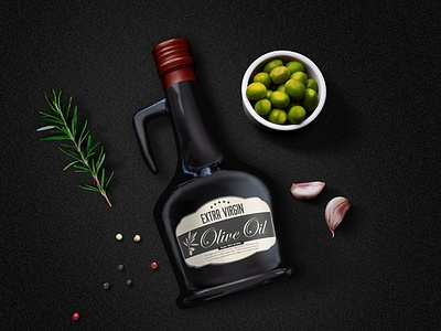 Olive Oil Minimalist Package Mockup