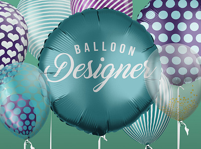 Ballon Designer Mockup balloon branding decor decoration design foil ideas layered party photoshop