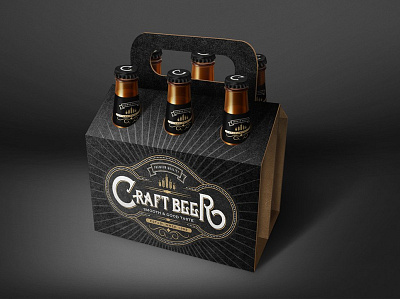 Beer Bottle Six Pack Mockup bottle brand cold cubes finest freezed froze guinness ice label mockup nockup packaging mockup photoshop pint realistic